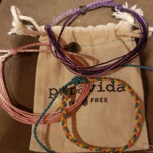 Set of 3 Pura~vida bracelets